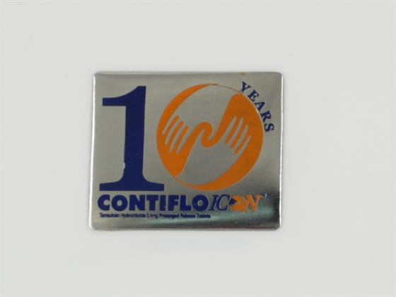 Contiflo Icon Anniversary Badge - Epoxy Coated finish Corporate Logo Badges | Metal Badges