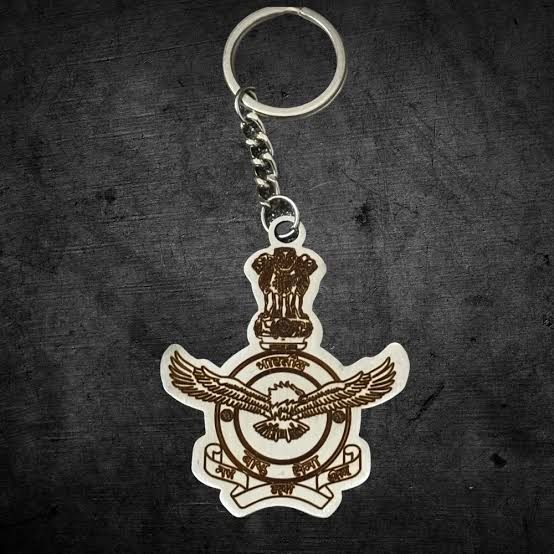 Indian Air Force Badge - Design 05 - Polished Gold finish, Defence by Metal Badges