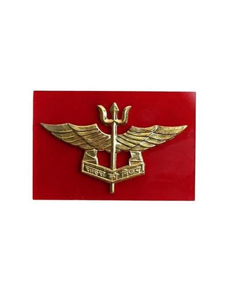 Indian Air Force Badge - Design 07 - Polished Gold finish Defence | Metal Badges