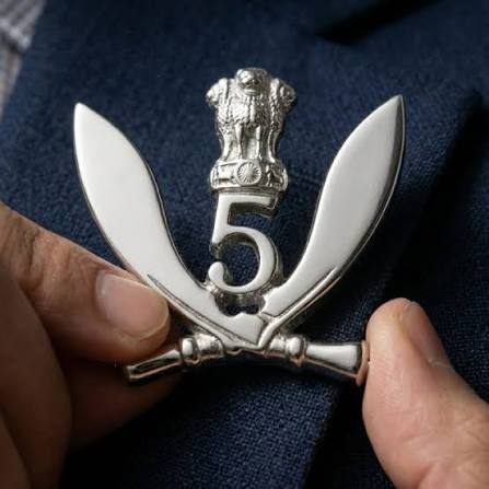 Indian Air Force Badge - Design 11 - Polished Gold finish, Defence by Metal Badges