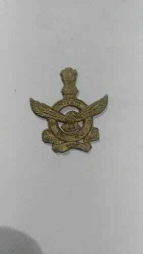 Indian Air Force Badge - Design 12 - Polished Gold finish Defence | Metal Badges