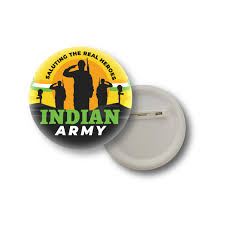Indian Air Force Badge - Design 13 - Polished Gold finish Defence | Metal Badges