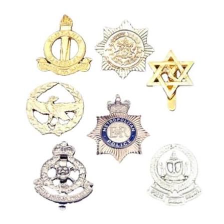 Indian Army Badge - Design 27 - Polished Gold finish, Defence by Metal Badges