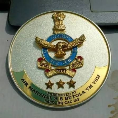 Indian Army Badge - Design 28 - Polished Gold finish, Defence by Metal Badges