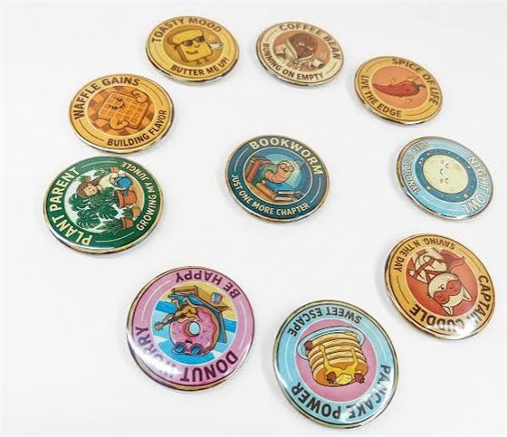 Custom Fridge Magnet - Design 08 - Enamel Colour finish Fridge Magnets | Metal Badges