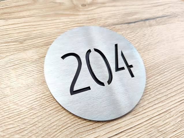 Building & Room Signboard - Design 06 - Brushed Steel finish, Hospitality by Metal Badges