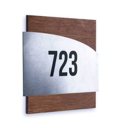 Building & Room Signboard - Design 12 - Brushed Steel finish, Hospitality by Metal Badges