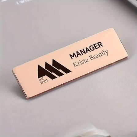 Hotel Name Plate - Design 18 - Brushed Steel finish Hospitality | Metal Badges