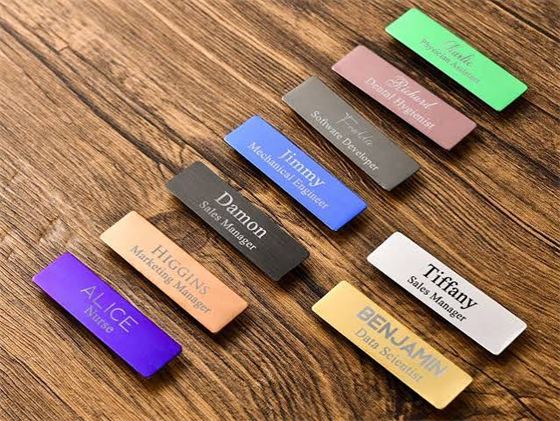 Hotel Name Plate - Design 25 - Brushed Steel finish Hospitality | Metal Badges