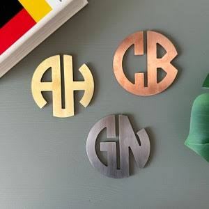Custom Metal Coaster - Design 38 - Brushed Steel finish Hospitality | Metal Badges