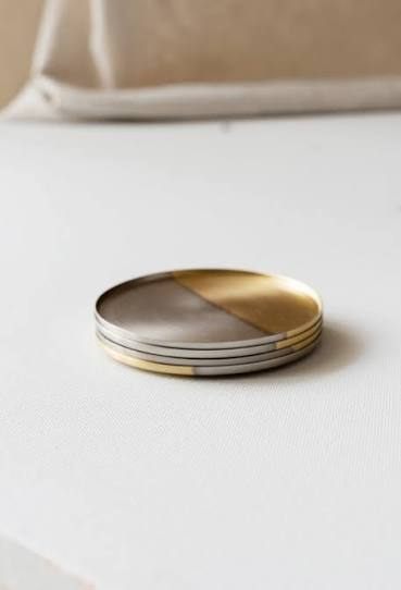 Custom Metal Coaster - Design 43 - Brushed Steel finish, Hospitality by Metal Badges
