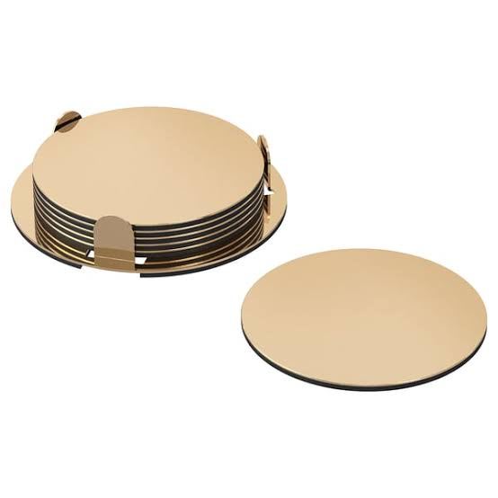 Custom Metal Coaster - Design 45 - Brushed Steel finish Hospitality | Metal Badges
