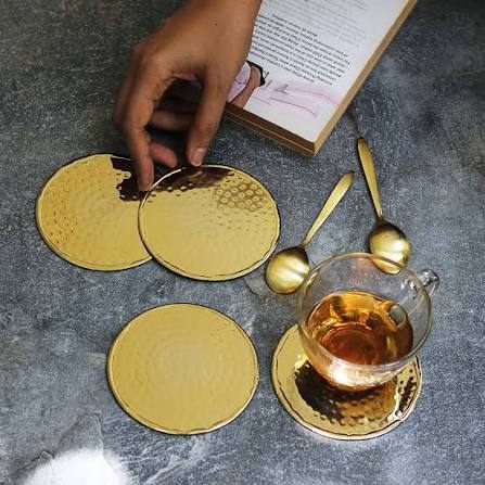 Custom Metal Coaster - Design 48 - Brushed Steel finish, Hospitality by Metal Badges