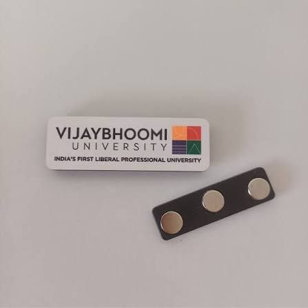Hospitality Name Badge - Design 61 - Brushed Steel finish, Hospitality by Metal Badges