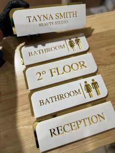 Metal Room Number Plate - Design 71 - Brushed Steel finish, Hospitality by Metal Badges