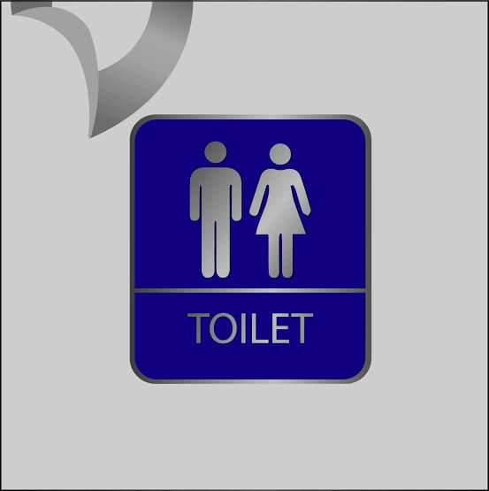Metal Toilet Sign - Design 101 - Brushed Steel finish, Hospitality by Metal Badges