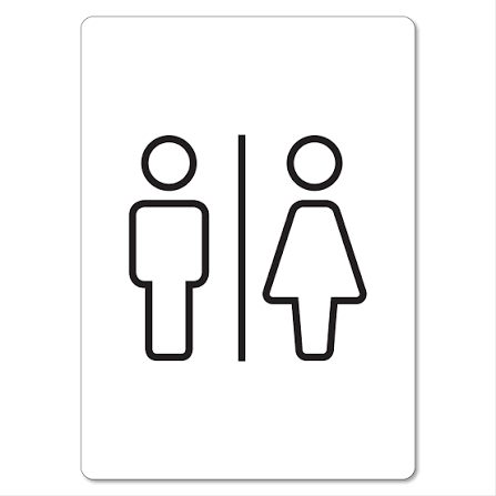 Metal Toilet Sign - Design 86 - Brushed Steel finish, Hospitality by Metal Badges