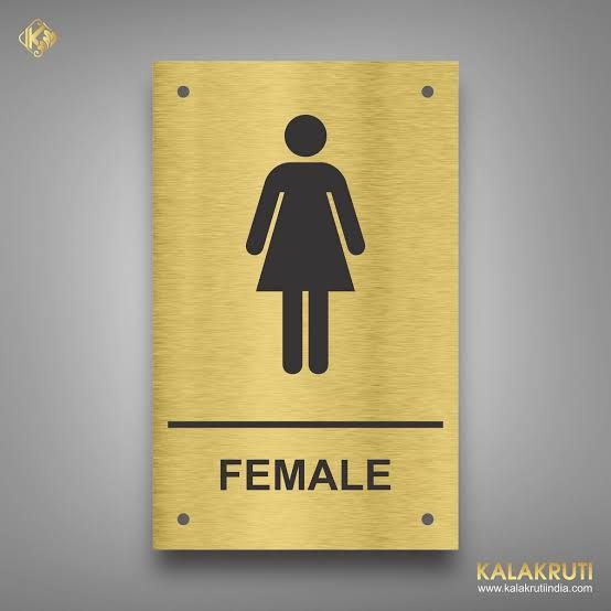 Metal Toilet Sign - Design 96 - Brushed Steel finish, Hospitality by Metal Badges