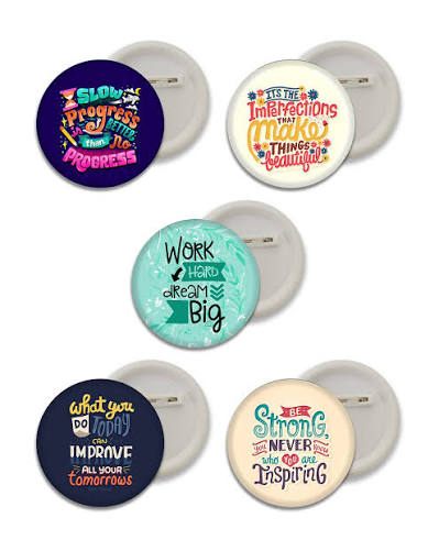Positive Message Badge - Design 40 - Enamel Colour finish, Kids by Metal Badges