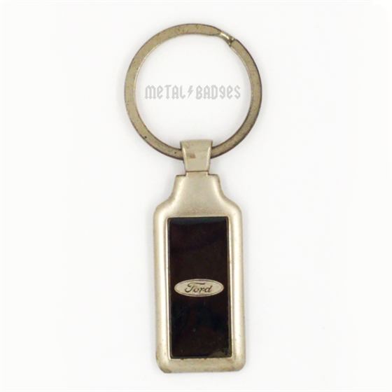 Executive Leatherette Metal Keychain view 3