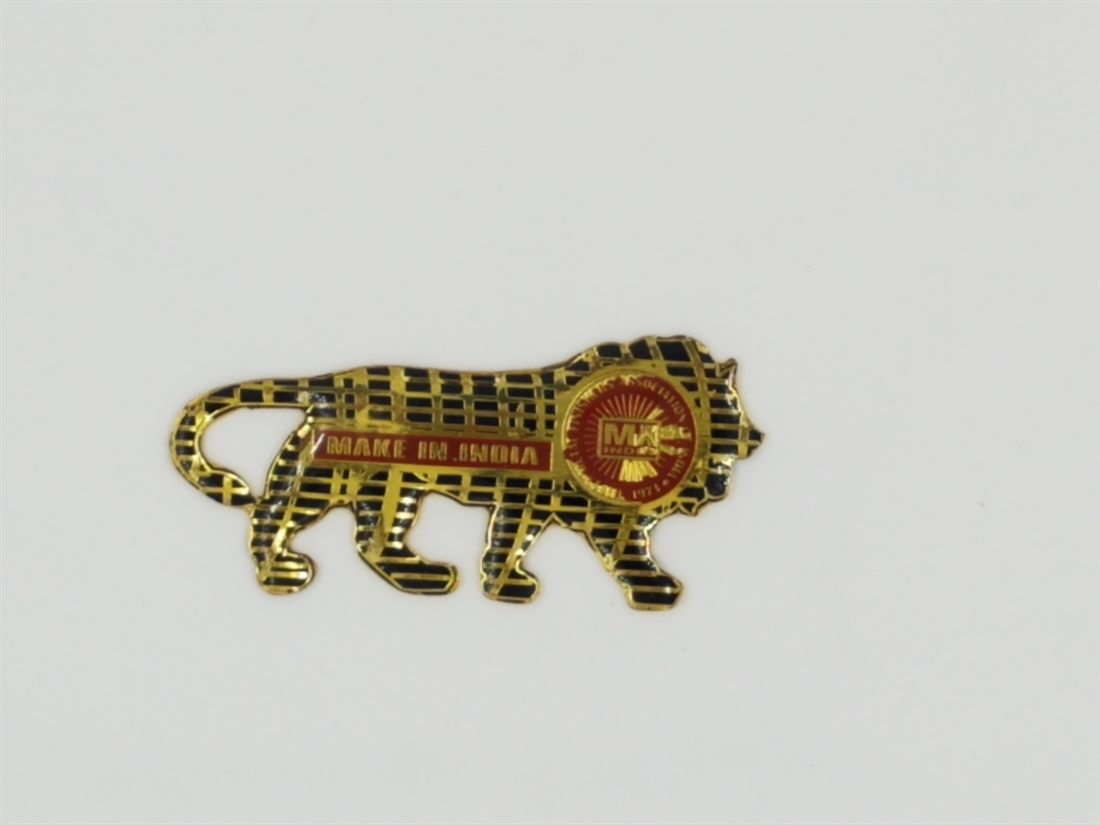 Made In India Tiger Enamel Pin - Enamel Colour finish, Enamel Lapel Pins by Metal Badges