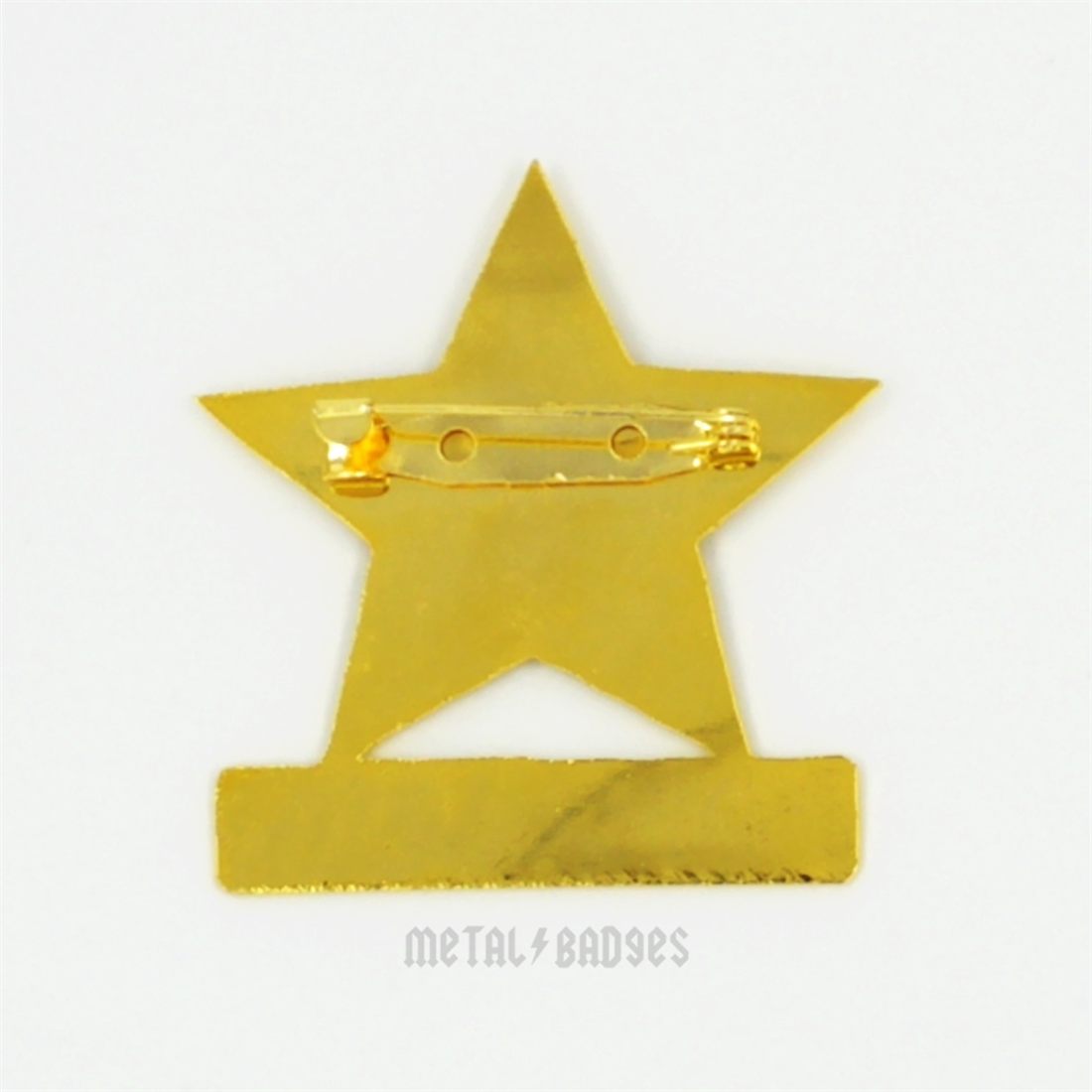 Merit Star School Badge - Polished Gold finish, School & College Badges by Metal Badges