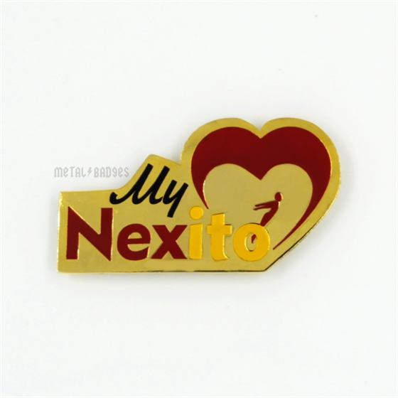My Nexito Heart Enamel Pin - Enamel Colour finish Enamel Lapel Pins | Metal Badges