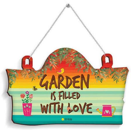 Garden & Door Sign - Design 03 - Brushed Steel finish, Real Estate by Metal Badges