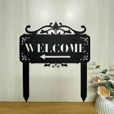 Garden & Door Sign - Design 05 - Brushed Steel finish, Real Estate by Metal Badges