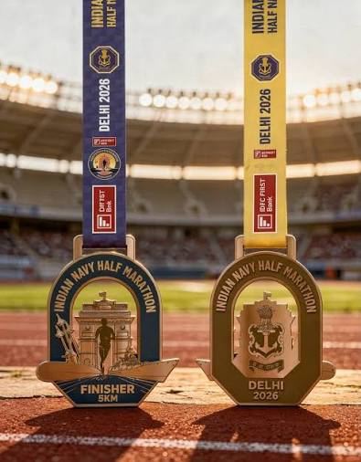 Marathon Finisher Medal - Design 01 - Antique Gold finish Sports | Metal Badges