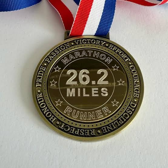 Marathon Finisher Medal - Design 14 - Antique Gold finish Sports | Metal Badges