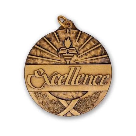 Medal & Medallion - Design 19 - Antique Gold finish, Sports by Metal Badges