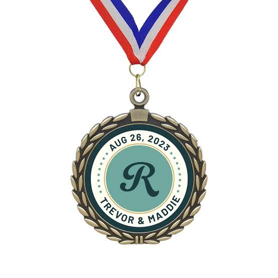 Medal & Medallion - Design 26 - Antique Gold finish, Sports by Metal Badges