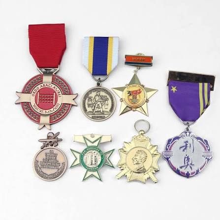 Medal & Medallion - Design 28 - Antique Gold finish, Sports by Metal Badges