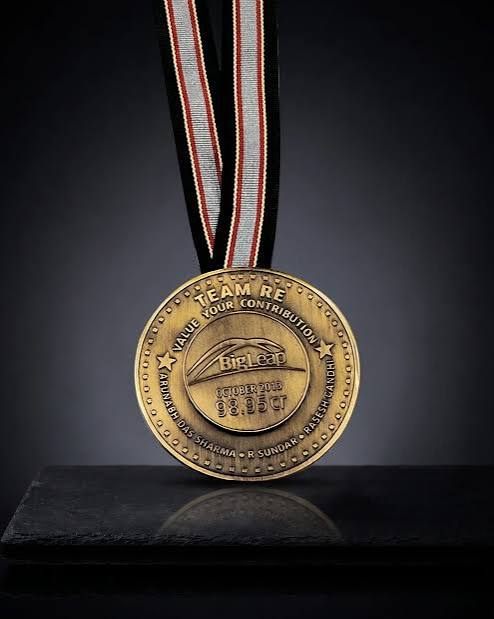 Medal & Medallion - Design 30 - Antique Gold finish, Sports by Metal Badges