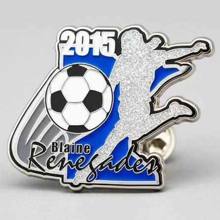 Team Badge - Design 40 - Antique Gold finish Sports | Metal Badges